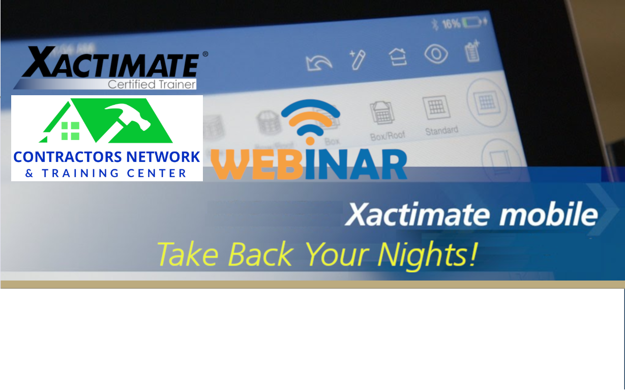 CTNC - 1-Day Xactimate Mobile Live Webinar